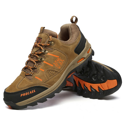 Ανδρικές μπότες πεζοπορίας με κορδόνια και παχιά τραχιά σόλα