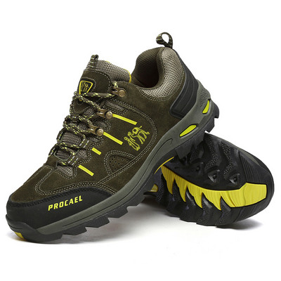 Ανδρικές μπότες πεζοπορίας με κορδόνια και παχιά τραχιά σόλα