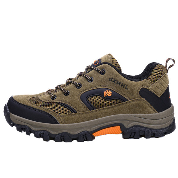 Vīriešu pārgājienu zābaki ar šņorēm un raupju zoli