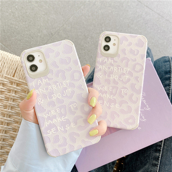 Калъф за Iphone 11 Pro с леопардов принт и надпис