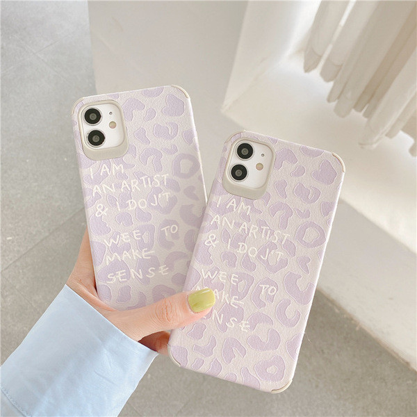 Калъф за Iphone 11 Pro с леопардов принт и надпис