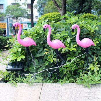 Водоустойчина градинска лампа във формата на фламинго