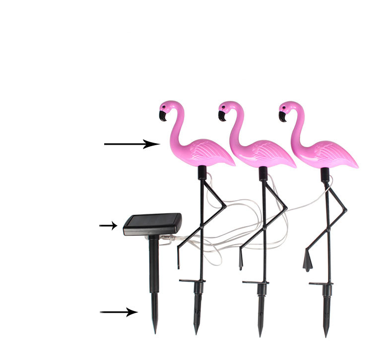 Lampa de gradina rezistenta la apa in forma de flamingo