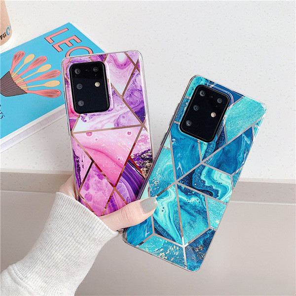 Marmorefektiga silikoonümbris Samsung S20 Plus jaoks