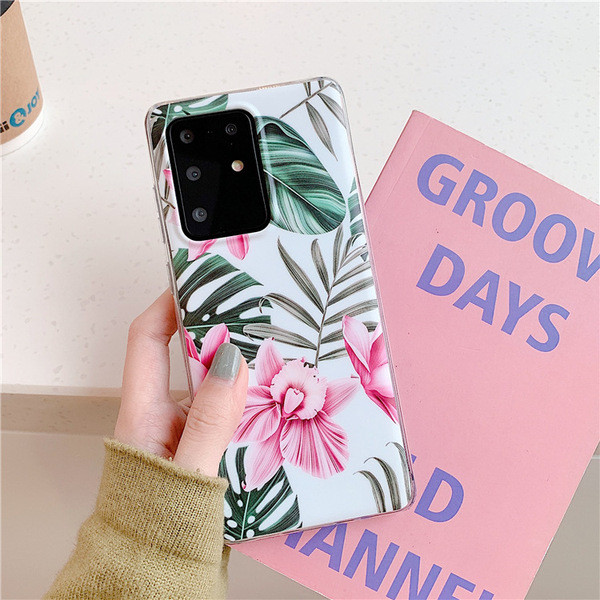 Lillemustriga silikoonümbris Samsung S20 Plus jaoks