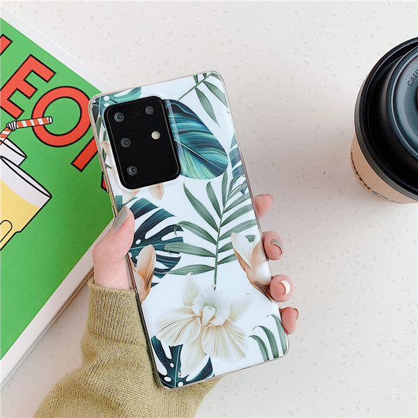 Lillemustriga silikoonümbris Samsung S20 Plus jaoks