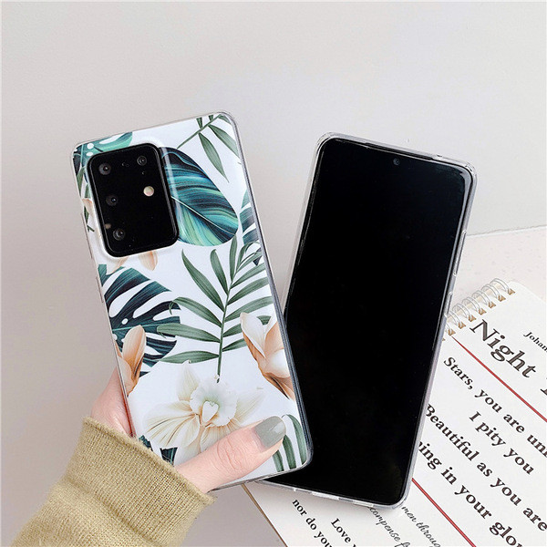 Lillemustriga silikoonümbris Samsung S20 Plus jaoks