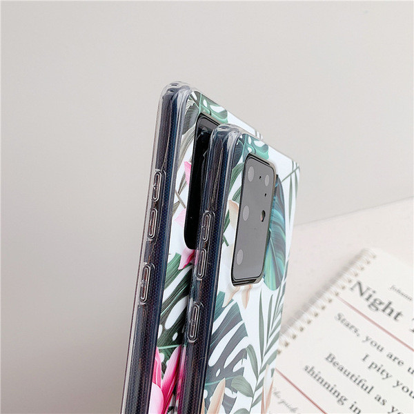 Lillemustriga silikoonümbris Samsung S20 Plus jaoks