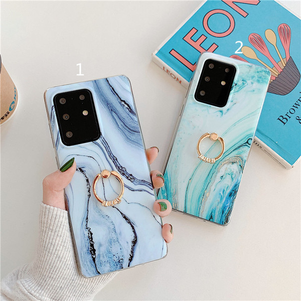 Marmorefektiga ümbris Samsung S20 Plus + rõngas