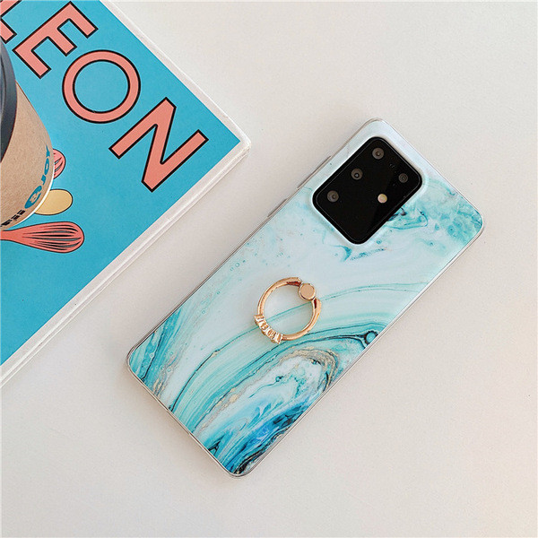 Marmorefektiga ümbris Samsung S20 Plus + rõngas