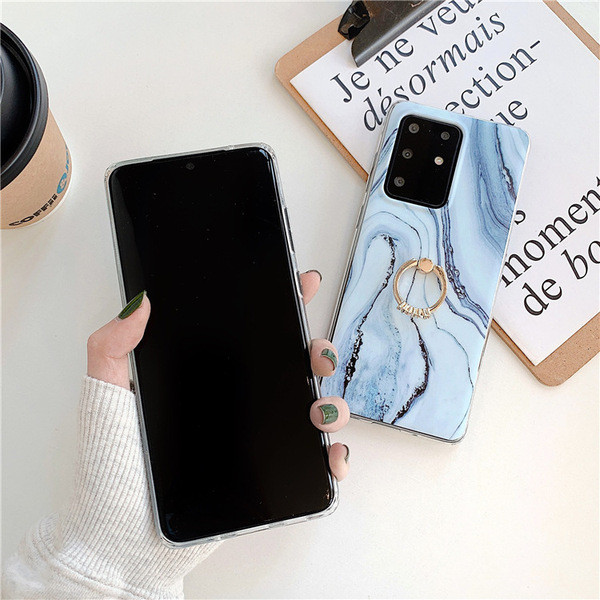 Marmorefektiga ümbris Samsung S20 Plus + rõngas