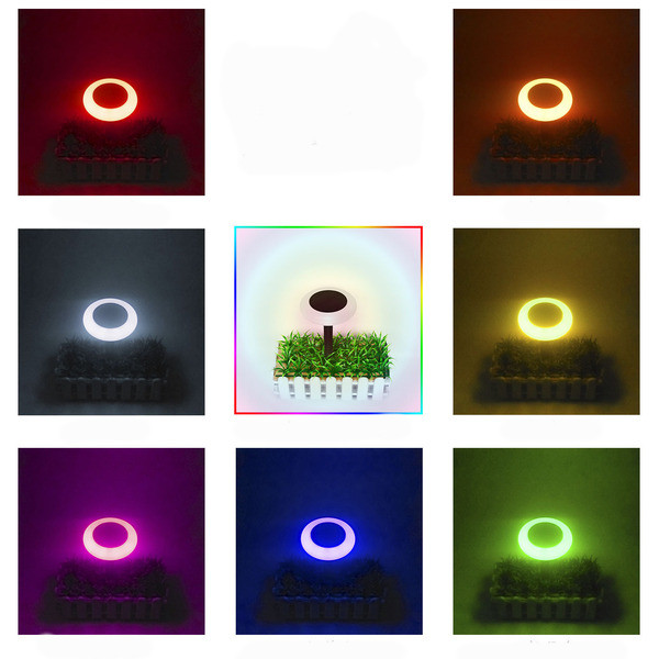 Saules ūdensnecaurlaidīga dārza lampa - vairākas gaismas