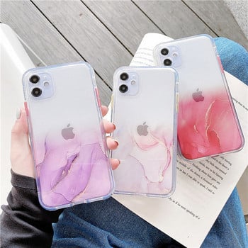 Силиконов калъф с  мраморен ефект за Iphone 11 