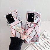 Korpuss ar ģeometriskām formām un ziediem Samsung S20 Plus