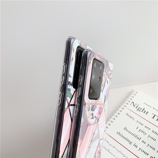 Korpuss ar ģeometriskām formām un ziediem Samsung S20 Plus