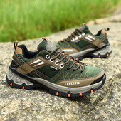 Cizme de drumeție pentru bărbați cu șireturi, plasă și talpă dreaptă