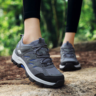 Γυναικείες μπότες πεζοπορίας με κορδόνια και ελαφριά σόλα