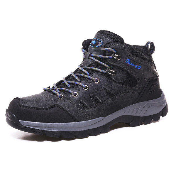 Férfi túrabakancs fűzővel, egyenes talppal