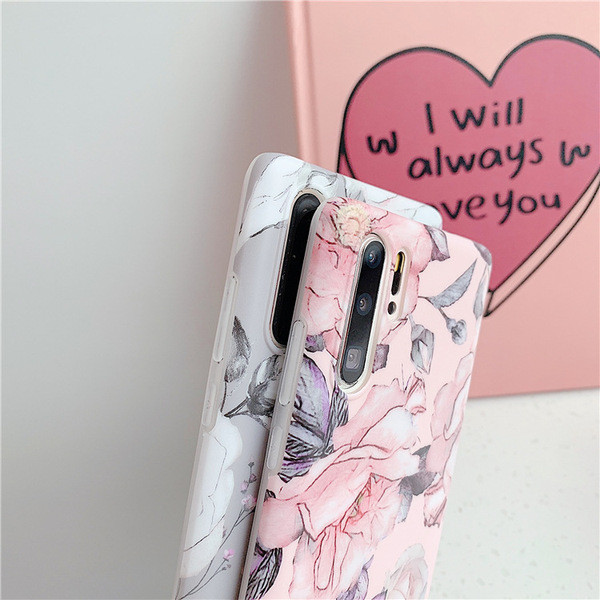 Θήκη σιλικόνης για Samsung Note 10 με λουλούδια - δύο μοντέλα