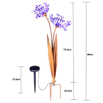 Ηλιακός λαμπτήρας για τον κήπο - ένα λουλούδι