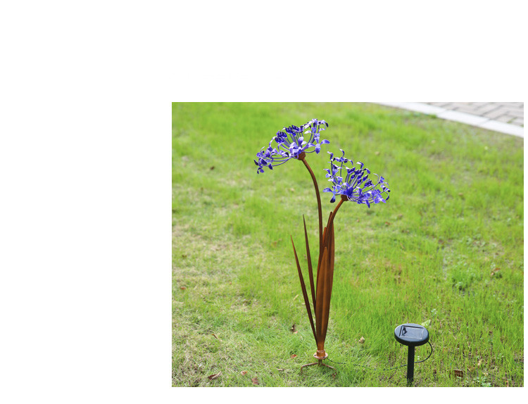 Saules lampa dārzam - puķe