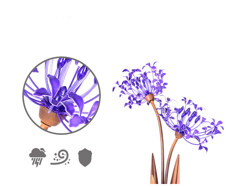 Saules lampa dārzam - puķe