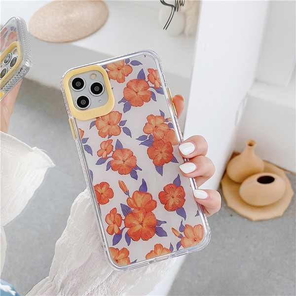 Husa din silicon pentru Iphone 11 Pro Max cu flori - doua modele