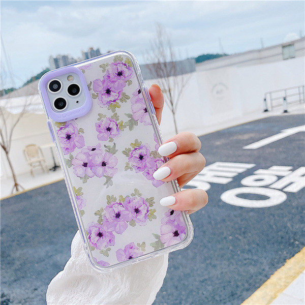 Husa din silicon pentru Iphone 11 Pro Max cu flori - doua modele