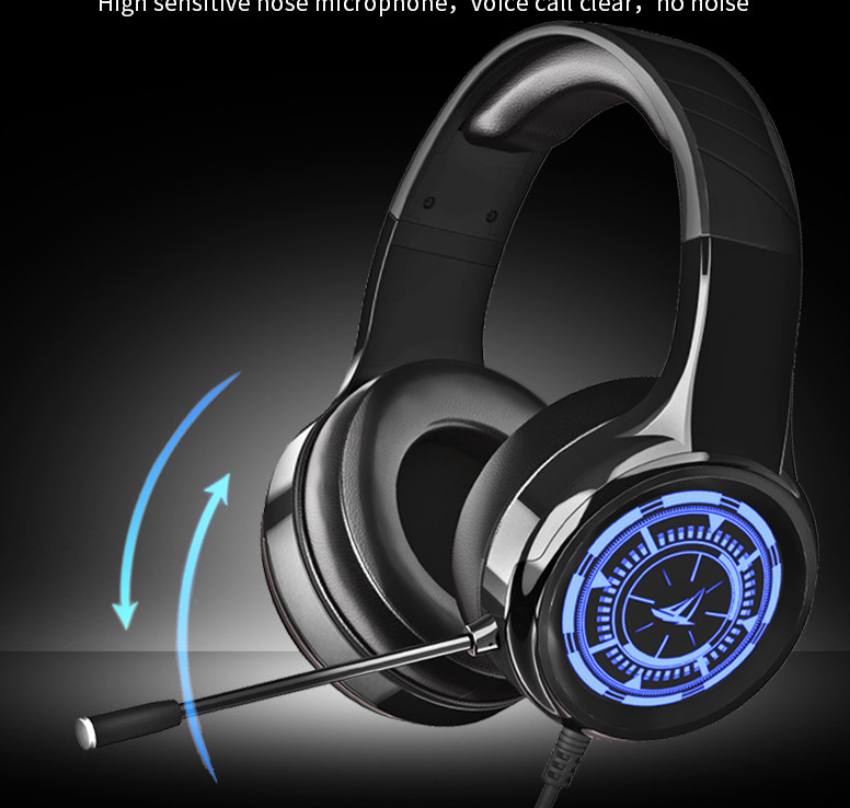 Kompiuterio ausinės su mikrofonu, laidu ir USB laidu 3,5 mm