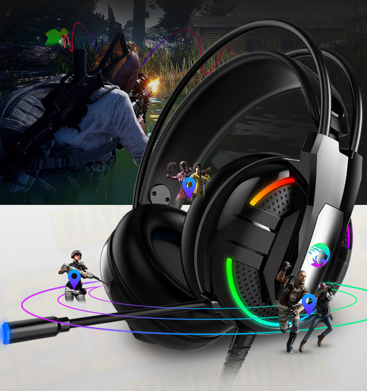 Youbai A18 žaidimų ausinės su mikrofonu