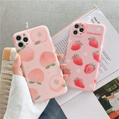 Silikona maciņš ar persikiem vai zemenēm priekš Iphone 11 Pro Max