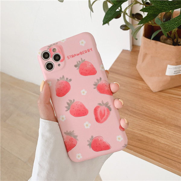 Silikoonist ümbris virsikute või maasikatega telefonile Iphone 11 Pro Max