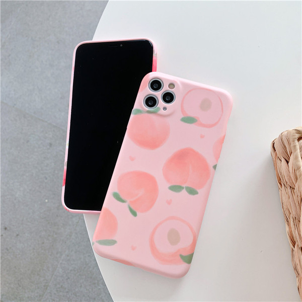 Silikoonist ümbris virsikute või maasikatega telefonile Iphone 11 Pro Max