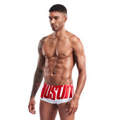 Vīriešu peldkostīms ar gumiju un uzrakstu