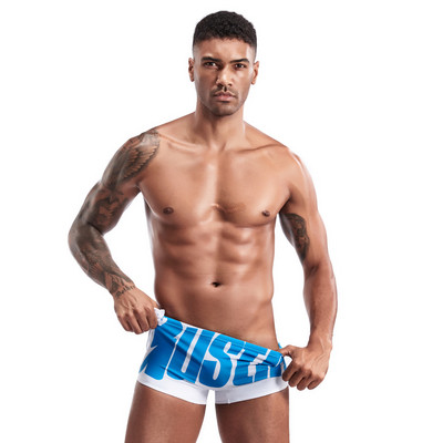 Vīriešu peldkostīms ar gumiju un uzrakstu