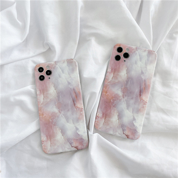 Husa din silicon cu efect de marmura pentru Iphone 11 Pro Max