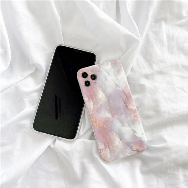 Husa din silicon cu efect de marmura pentru Iphone 11 Pro Max