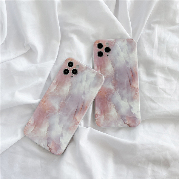 Husa din silicon cu efect de marmura pentru Iphone 11 Pro Max