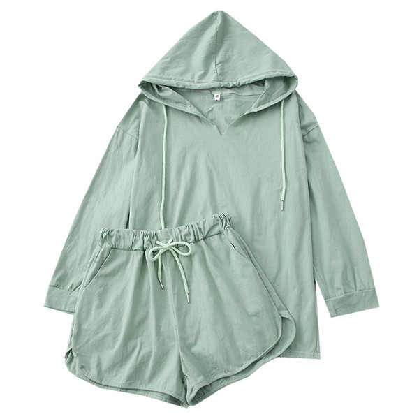 Uue mudeli naiste komplekt kaheosalistest lühikestest pükstest + pluus