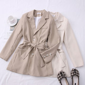 Új modell hosszú női kabát övvel