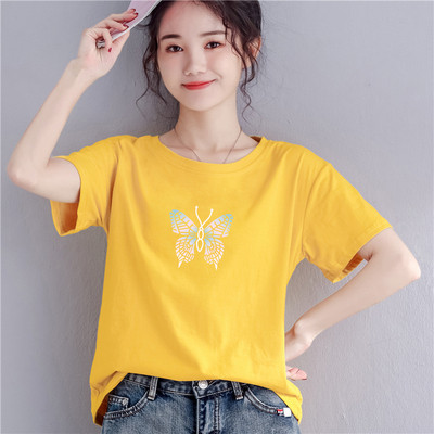 Női póló pillangó rátéttel - széles modell