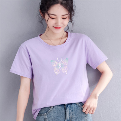 Női póló pillangó rátéttel - széles modell