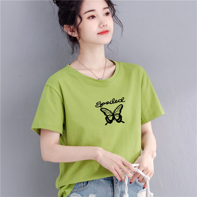 Női póló pillangó rátéttel - széles modell