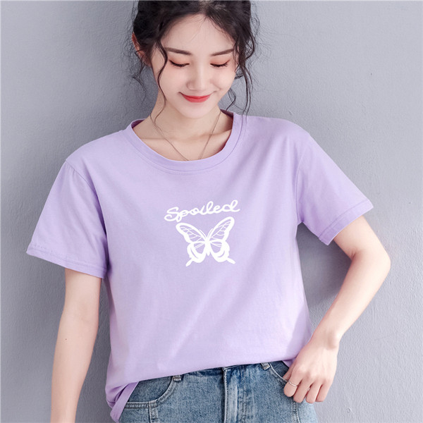 Női póló pillangó rátéttel - széles modell
