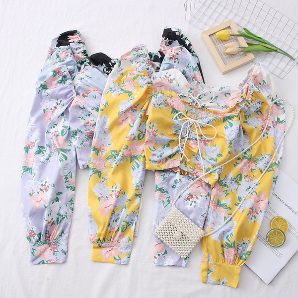 Bluza scurta dama model nou cu model floral