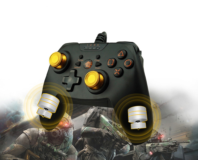 Spēļu pults ar USB kabeli piemērots personālajam datoram