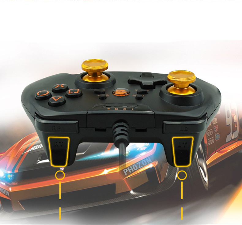 Spēļu pults ar USB kabeli piemērots personālajam datoram