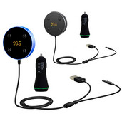 Πομπός αυτοκινήτου με καλώδιο Bluetooth, AUX και USB