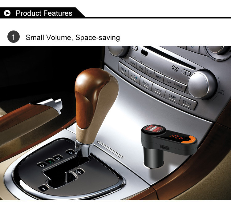 Πομπός αυτοκινήτου MP3 με θύρα USB και Bluetooth