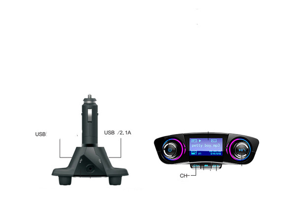 MP3 automobilinis siųstuvas – su USB prievadu ir Bluetooth